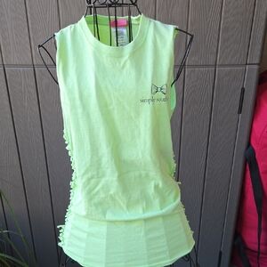 Simply Southern Neon Green Sleeveless Shirt